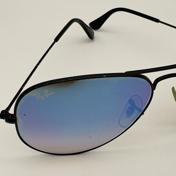 Ray-Ban Aviator Large Metal Sunglasses Model RB3025 002/40 Blue Mirror Glasses - Picture 5 of 16